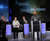 photo of Diego Martinez acception Shepard Award