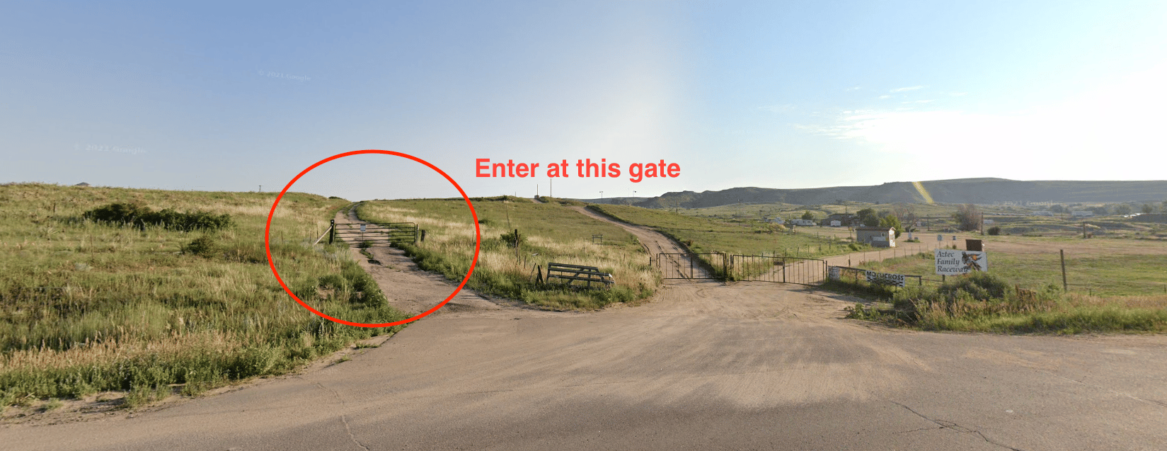corral bluffs entrance gate